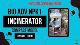 Compact Small Incinerator  Portable Waste Management  Waste Burners  Less Pollution [upl. by Naahsar]