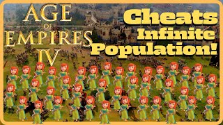 Age of Empires 4  Cheats INFINITE Population [upl. by Angadresma697]