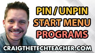 How To Pin Or Unpin Programs To The Windows 10 Start Menu 2022 [upl. by Perot918]