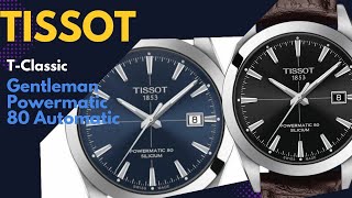 TISSOT TClassic Gentleman Powermatic 80 Automatic Gentleman Leather Strap [upl. by Dressel]