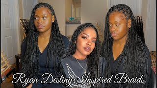 How to Ryan Destiny Inspired Braids  Derastyles [upl. by Seuqcaj652]