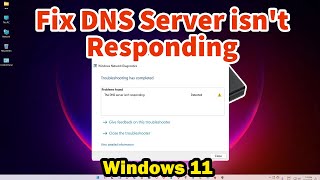 How To Fix DNS Server isnt Responding in Windows 11 PC or Laptop [upl. by Ollie]