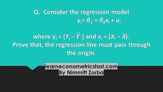 Econometrics Questions and Answers [upl. by Laeria]