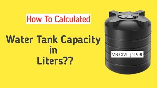 How To Calculated Water Tank Capacity in Liters [upl. by Jacklyn]