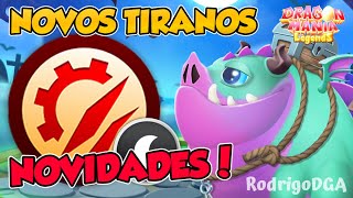 NOVOS DRAGÕES TIRANOS NO DRAGON MANIA A LENDA [upl. by Artekal]