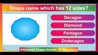 Advanced Shape Names  25 Questions Quiz [upl. by Gratianna753]