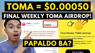 TOMARKET FINAL WEEKLY AIRDROP TOMA000050 ON BITGET PREMARKET LEVEL UP AND CLAIM MORE TOKENS [upl. by Vladimir317]