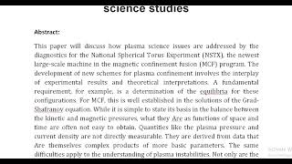 NSTX diagnostics for fusion plasma science studies [upl. by Yesnil]