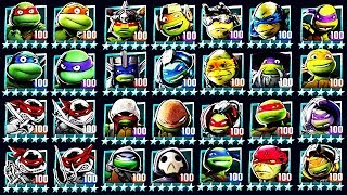 ALL PLATINUM MAX LEVEL 100 TURTLES TMNT LEGENDS [upl. by Guild]