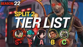 NEW LEGENDS TIER LIST for Season 22 Split 2  BEST and WORST Legends  Apex S22 Meta Guide [upl. by Heiner]