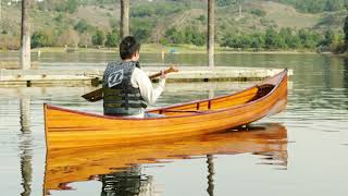 Stunning 18 ft Handcrafted Wooden Canoe – Adventure Awaits [upl. by Sihtam889]