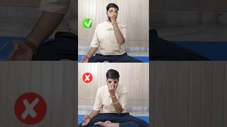 Nadi Shodhan Pranayama Anulom Vilom in the right amp wrong way ytshorts shorts yoga [upl. by Noirda828]