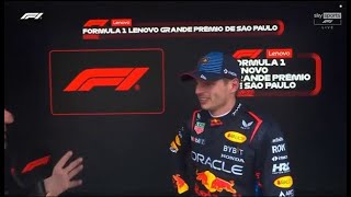 Max Verstappens Incredible Comeback from Last to First  Brazil GP 2024 PostRace Interview [upl. by Salta]