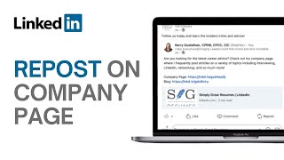 How to Repost on Linkedin Company Page [upl. by Eekaz908]