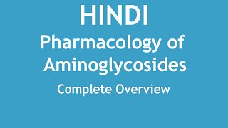 Pharmacology of Aminoglycosides  Complete Overview HINDI  Dr Shikha Parmar [upl. by Tecil535]