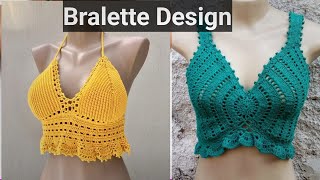 Crochet  Bralette de encaje  Crochet bralette 2024 🙀 [upl. by Delija]