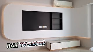 cara membuat cabinet TV dari gypsum board [upl. by Enileve]