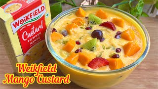 Weikfield Custard Powder Mango Flavour  Weikfield Mango Custard  Weikfield Custard Powder Recipe [upl. by Eivlys911]