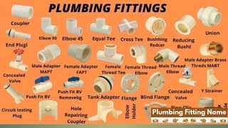 Plumbing Materials Name and Pictures  Plumbing Fittings Name  Plumbing Work  Plumbing Fixtures [upl. by Layney]