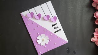 Guru Purnima Greeting Card  Greeting card for teachers day  How to make guru purnima card making [upl. by Sachsse]