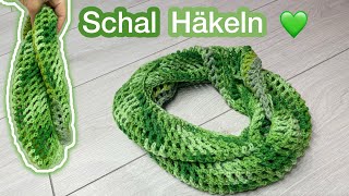 Rundschal häkeln  Schal Häkelanleitung  Mary Crochet [upl. by Willms]