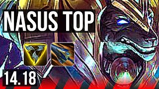 NASUS vs SETT TOP  500 games 411 Rank 15 Nasus  BR Master  1418 [upl. by Ylliw725]