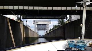 Entering a Giant LOCK on the AmsterdamRhine canal  AmsterdamRijnkanaal  Uniworld River Cruise [upl. by Acessej926]