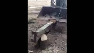 Homemade Skid Loader Wood Splitter [upl. by Attehcnoc]