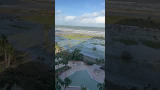 Hurricane aftermath with receding surge clearwater florida helene hurricane surge beach [upl. by Fairleigh]