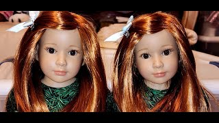 My Identical Twins Kidz N Cats Dolls Lauryn Red Hair Rare Brown Eyes LE 200 Remake of this video [upl. by Maillij]