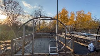 Easy Curved Wood Frame  Build a Strong Cattle Panel Greenhouse [upl. by Jourdan]