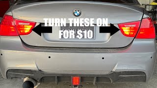 Activate Rear fog Lamps on E9X  E87  Works on E90  E91  E92  E93  Must do for all USA E9Xs [upl. by Ikey]