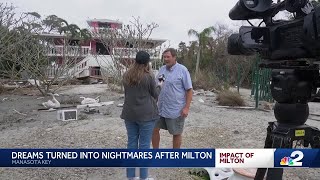 Destruction on Manasota Key Residents clean up after Hurricane Miltons impact [upl. by Quinlan327]