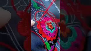 🔥🔥Super viral flower embroidery tutorial by hand👌 shorts trending viral embroidery art [upl. by Dupin]