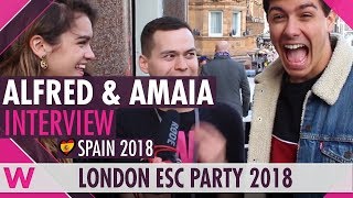 Alfred amp Amaia Spain 2018 Interview  London Eurovision Party 2018 [upl. by Seidel258]