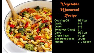 Macaroni in 5 minute Vegetabel Macaroni Recipe by Bachat Kitchen [upl. by Rede802]