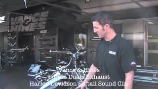 Vance and Hines Softail Duals Harley Davidson Exhast Sound Clip [upl. by Dier]