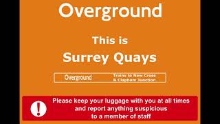 London Overground announcements Emma Hignett West CroydonDalston Junction route [upl. by Pavior544]