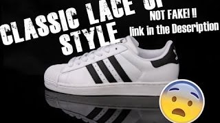 ADIDAS ORIGINALS SUPERSTAR 2  NOT FAKE How to Classic lace up tutorial [upl. by Kallman18]