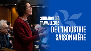 Étude sur la situation des travailleurs de lindustrie saisonnière [upl. by Allan]