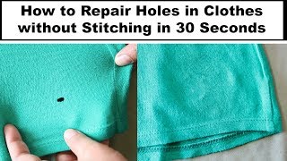 How to Repair Holes in Clothes Without Stitching Using an Iron in 30 Seconds  stayathome DIY [upl. by Beacham851]