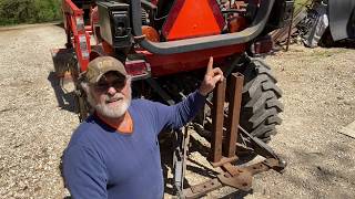 Stabilizing Category 1 Drawbar on Kubota B3030 [upl. by Aerdnwahs599]