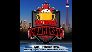 Floorball Canada National Championship  Ontario VS Nova Scotia WOMEN [upl. by Ahoufe]