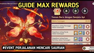 Guide Max Rewards Mengalahkan Pyro Regisvine Event Perjalanan Mencari Saurian Genshin Impact [upl. by Ikik]