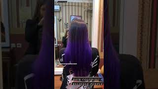 Hair Coloring Balayage Purple hair warnarambut viralshort hairstyle haircut shortvideo [upl. by Lareneg]