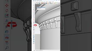 How to design a cornice model in SketchUp using the Copy Along Curve plugin sketchup [upl. by Sunshine228]