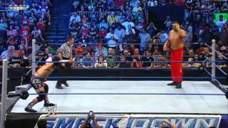 The great khali vs jey uso  jinder mahal interferes 20052011 [upl. by Nylle]