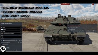 WarThuner  New Merkava Mk4 LIC Armor Turret Values are amazing  Dev Server  Will they be final [upl. by Dionne249]