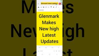 glenmark pharma share price latest news shorts stockmarket [upl. by Ardiedal]