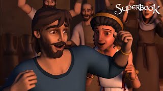 Superbook  The Prodigal Son Official Clip  Jesus Tells the Parable of the Prodigal Son [upl. by Akalam]